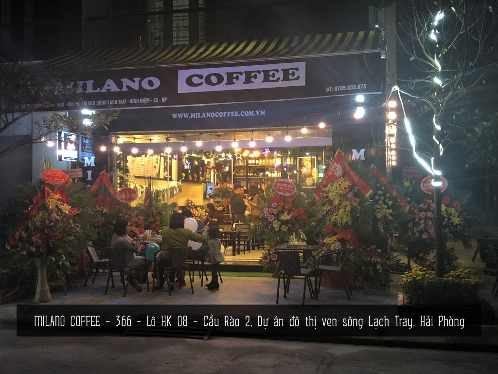 cà phê MILANO HẢI PHÒNG – ven sông Lạch Tray